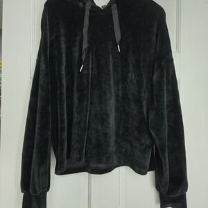 Wild Fable Black Velvet Hoodie Sweater
